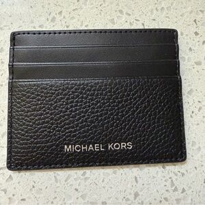 Michael Kors Textured Black Card Holder